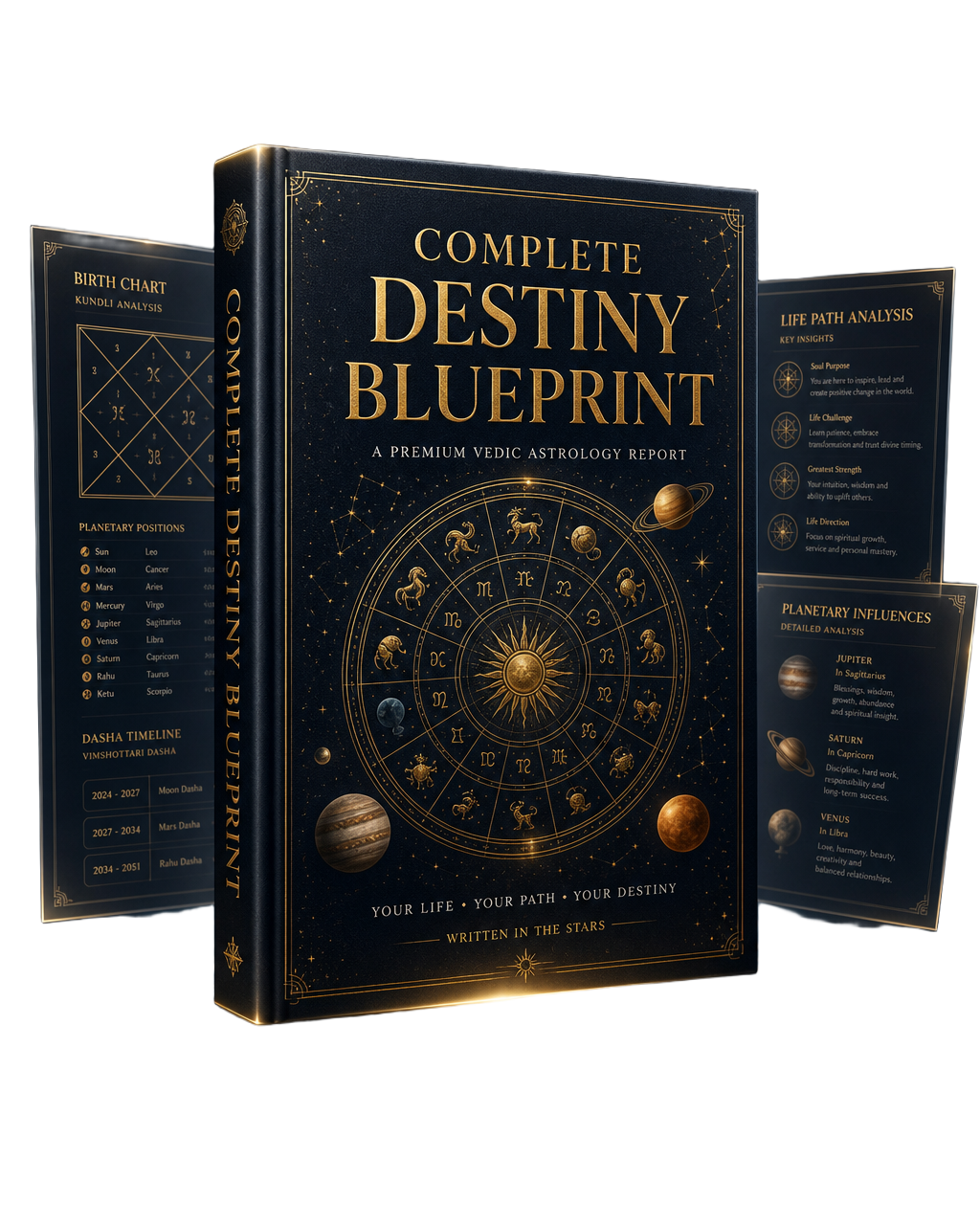 Complete Destiny Blueprint premium Vedic astrology report book cover
